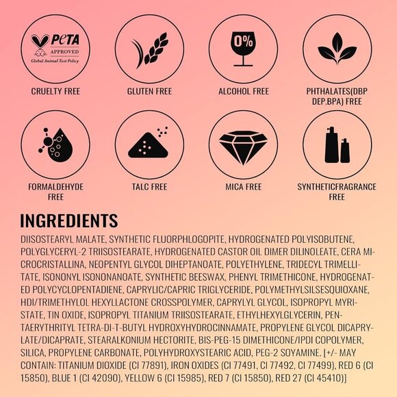 🆕 Metallic Shine Brown Lipstick Moisturizing Creamy Formula Vegan Full-Coverage - Picture 7 of 8